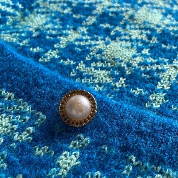 Zara Plaid Knit Jacket Blue Size Medium - Picture 9 of 16